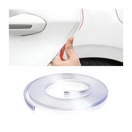 Car Door Edge Guards, 16Ft PVC U Shape Sealed Door Edge Protection, Anti-Collision Protector Strips Guards, Clear Anti-Scratch Trim Molding, Auto Accessories Universal for Most Cars (Transparent)