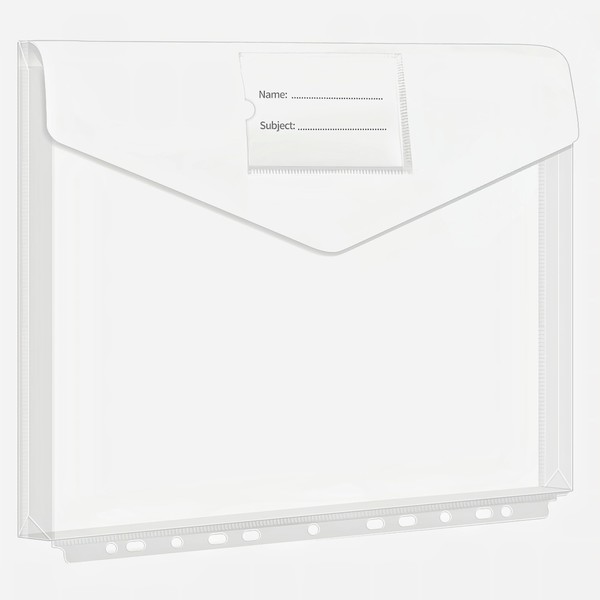 Pack of 24 A4 Document Folders, Expandable View Pocket with