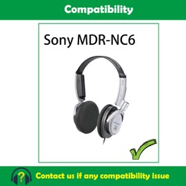 ACCOUTA Earpads Cushion Compatible with Sony MDR-NC6 MDR NC6 Headphone Ear Pads Replacement with Softer Protein Leather and Memory Foam