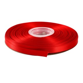 ITIsparkle Double Sided Satin Ribbon, Width 0.4 inches (9 mm) x 17.7 ft (45 m), Handicraft, Garment, Wrapping, Bowknot Ribbon #250-Red