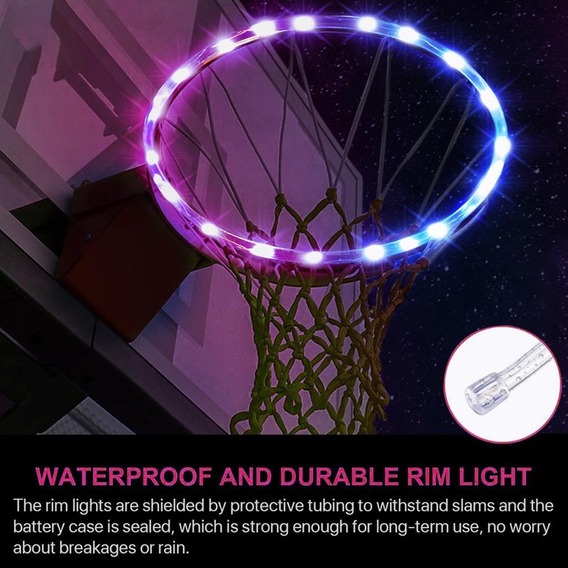 LED Basketball Hoop Lights Remote Control Basketball Rim LED Light
