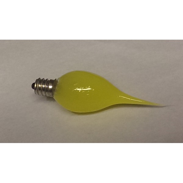On The Bright Side Primitive Silicone Dipped 5 Watt Light Bulb - Pack of 6 - Yellow