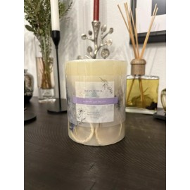 Rosy Rings ROMAN LAVENDER SMALL ROUND BOTANICAL CANDLE, 5.5" TALL, 120 HRS