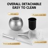 Kobizpanda Silver Toilet Brush and Holder Set, Brushed Nickel Modern