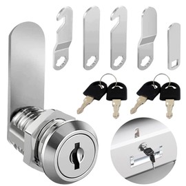 Letterbox Lock, Comes with 4 Keys and 5 Different Lock Plates, Cabinet Lock, Letter Box Lock, Lever Lock Furniture Lock for Cupboard, Cabinet Doors