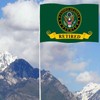 Retired US Army Crest Emblem Flags 3x5 Outdoor Double Sided-