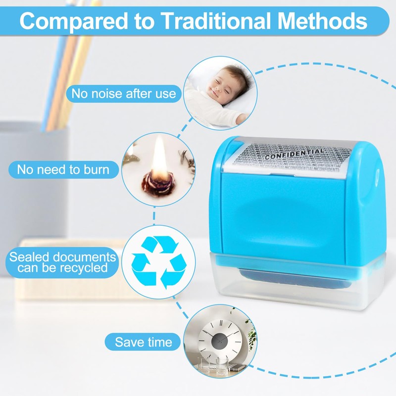 AUXHCYL Confidential Roller Stamp, Identity Theft Rolling Data Defender, Included