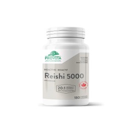 Reishi 5000 Mushroom by Provita Nutrition (Canadian Made) 180 Capsules