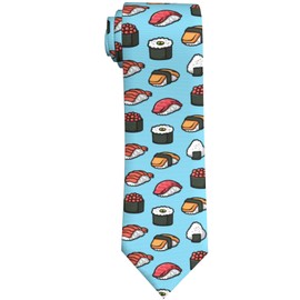 Geoocii Sushi Novelty Tie Fun Necktie For Men Teen Boys Ties Formal Business Wedding Gift For Husband Father