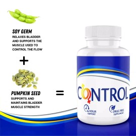 Nutrized CONTROL - Bladder Control Tablets - Go to Toilet Less Frequently Urinate Relief