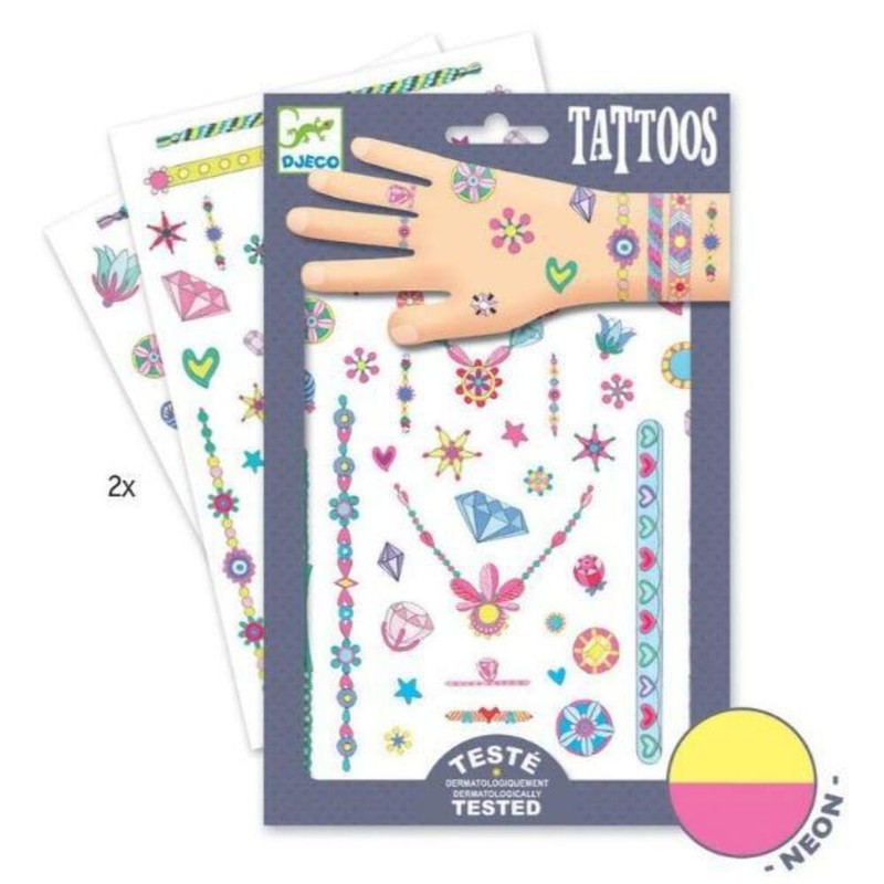 Djeco DJ09575 Tattoos, gemischt, klein