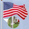 CustomyLife 2pcs 1” Flag Pole Rings with Hook, Anti Wrap
