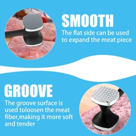 WEXFFU Meat Tenderizer Hammer Double Sided Meat Hammer Zinc Alloy Meat Tenderiser for Steak,Chicken,Fish,Pork,Good Grips,Heavyweight Metal Meat Tenderiser Pounder Mallet, Perfect Kitchen Tool