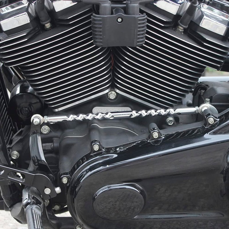 POWER JAMES Chrome Reversed Drillhole Shift Linkage for Harley Softail