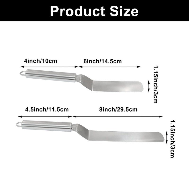 Waziaqoc 2PCS Offset Spatula