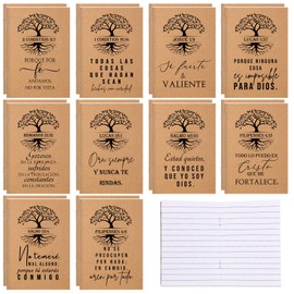 Kosiz 20 Pcs Spanish Christian Notepad Regalos Cristianos En Español Inspirational Bible Verse Spanish Notebook for Women Men Journal Writing Office School Religious Church Bible Study