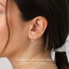 JUNVirtuous 3 Pair Gold Earrings for Women Trendy Hypoallergenic CZ