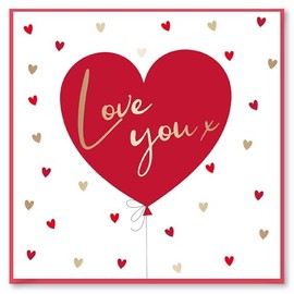 Design By Violet Love You Heary Greeting Card Valentines Day Card For Girlfriend Boyfriend Love Blank Inside With Red Envelope Stylish Design 15cm x 15cm