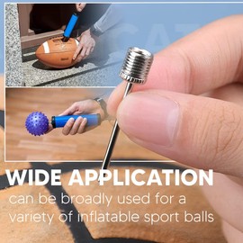 ANGIX 5 x Ball Pump Needles, Stainless Steel Ball Pump Needle for Blowing Up Football, Basketball, Volleyball, and All Other Sports Balls, Football Inflator Needle, Air Pump Inflation Needle