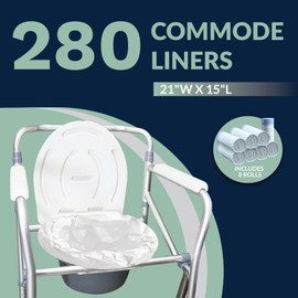 Reli. Commode Liners | Pack of 280 | Universal Fit | Bedside Commode Liners Disposable | Portable Toilet Bags
