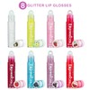 Expressions 8pc Roller-Ball Glitter Lip Gloss Set, 8 Assorted Fruit