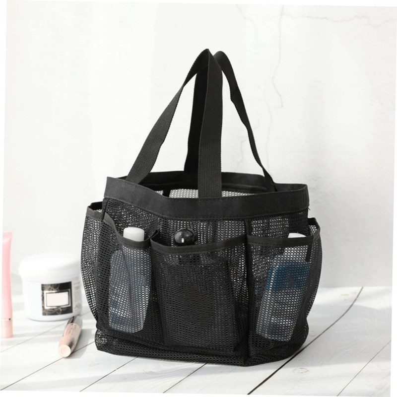 CHILDWEET Multi-pocket Beach Tote Bag for Travel Versatile Mesh Storage