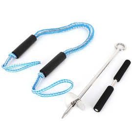 18" 316 Stainless Steel Sand Anchor Boat Screw Auger Design Ideal for Jet Ski,PWC,Floats,Pontoon,Kayak,Canoe