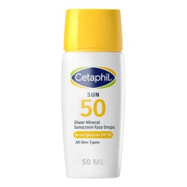 Cetaphil Protector Solar Mineral Gotas Spf Facial Invisible Ligero Efecto Piel Bonita Glow Natural Rapida Absorción Comedogenico Sensible