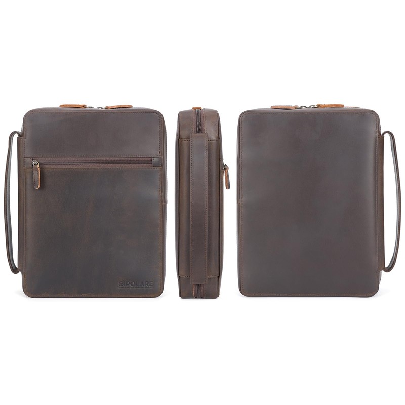 Polare Full Grain Leather Bible Cover Church Bag Bible Protective