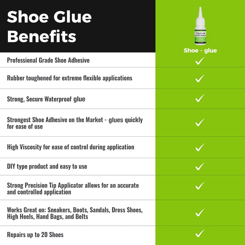 Plextone Shoe-Fix Glue Second-Generation High Viscosity Adhesives Quick Drying Professionals