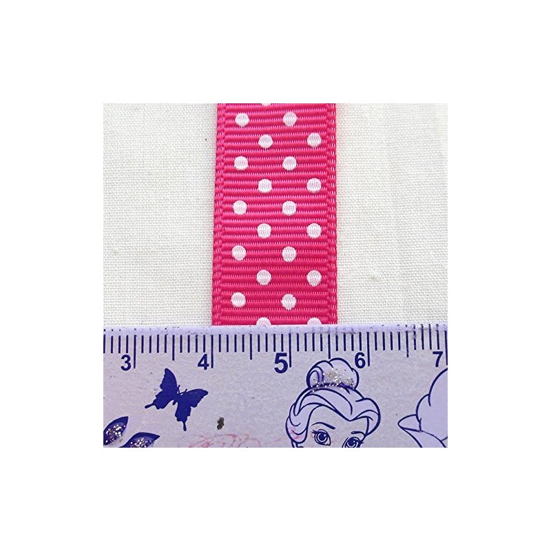 Chenkou Craft 24 Yards 5/8" Dot Grosgrain Ribbon Total 12