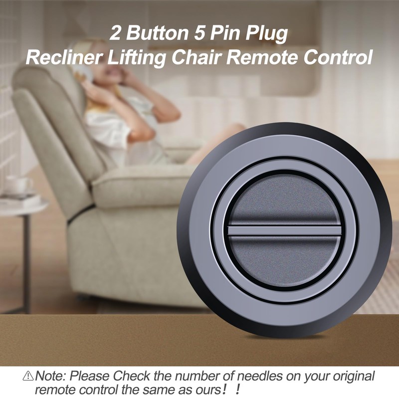 WDZP 2 Button 5 Pin Plug Recliner Chair Switch for