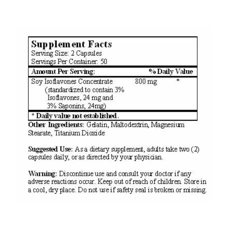 nu-health 2XPure Natural Non-GMO Soy Isoflavones 400 mg (100 Capsules)