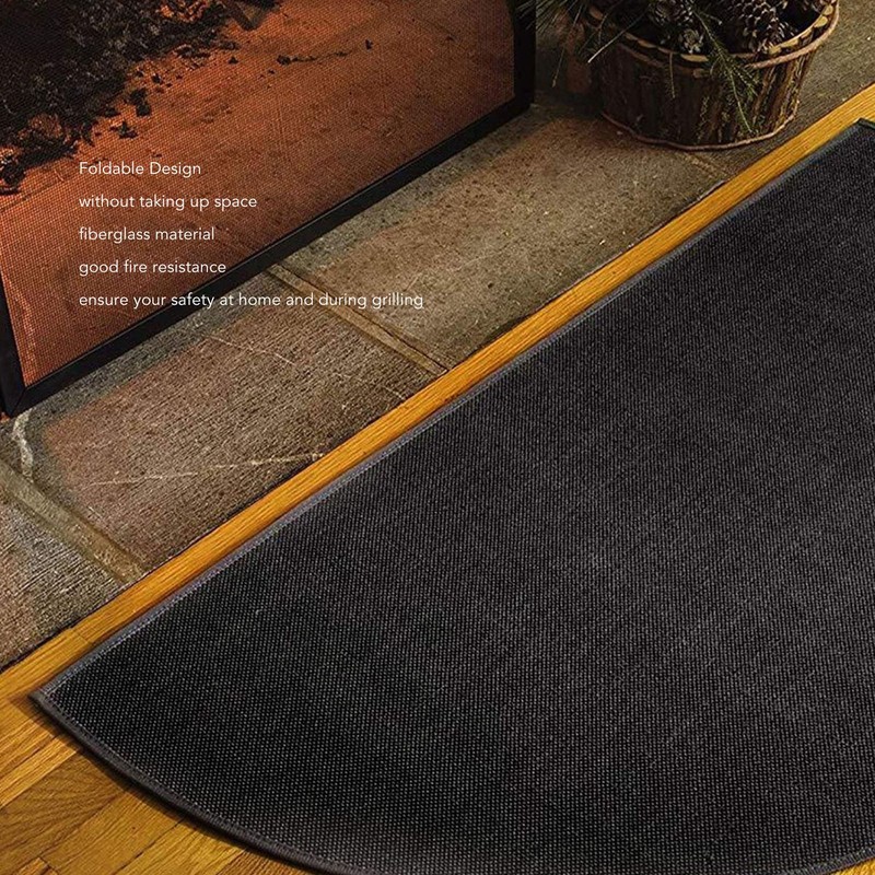 Fire Pit Mat Insulated Fireproof Heat Resistant Foldable Under Grill