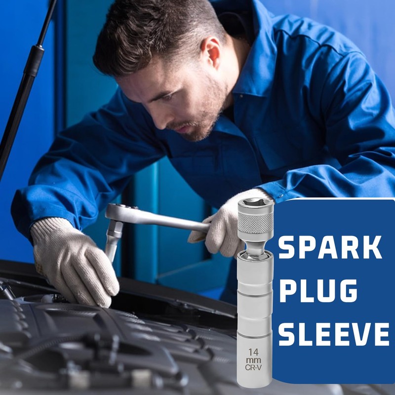 TUZHE Spark Plug Wrench 14 mm Magnet Universal Flexible Spark