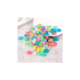 TAVICE 100 Pcs Pebbles Stone Glow in The Dark Rock Fish Tank Stones Garden Road Dec (Pebbles Mix)
