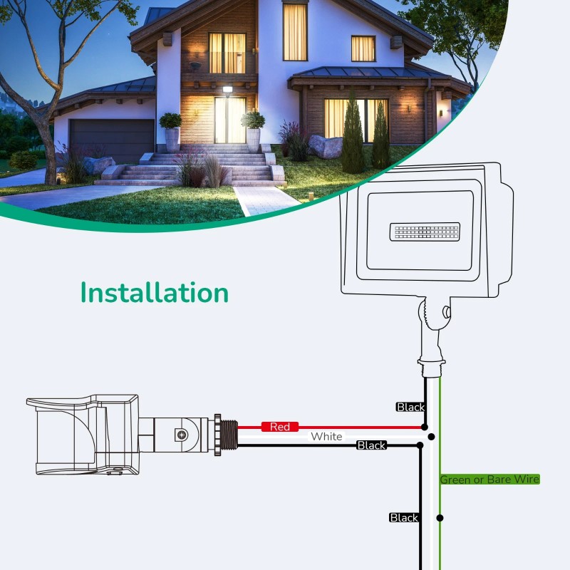 DEWENWILS EDISHINE Motion Sensor, Automatic Dusk to Dawn,120V AC Motion