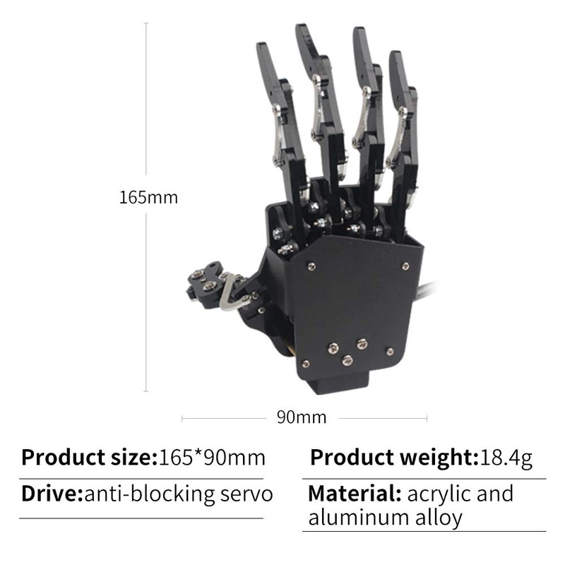 Robot Hand Five Fingers Solely Movement Bionic Robot Brazo mecánico