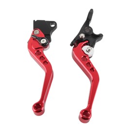 Clutch Brake Handle Levers, Keenso 1 Pair 7/8" Aluminum Alloy Drum Brake Lever Handle 22mm for Most Motorcycles (Red) Pedals/Pedals & Accessories