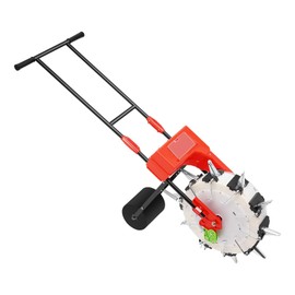 Manual Seeder, 6.3in Spacing 10 Nozzles Hand-Push Garden Seeder Roller Walk-Behind Row Crop Planter Roller Seeding & Fertilizer Applicator Portable Hand Push Seeder for Soy Peanut Corn Cotton Soybean