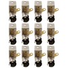 12 Pack Bayonet Socket for Miniature Incandescent Lamp (0.40" Diameter),