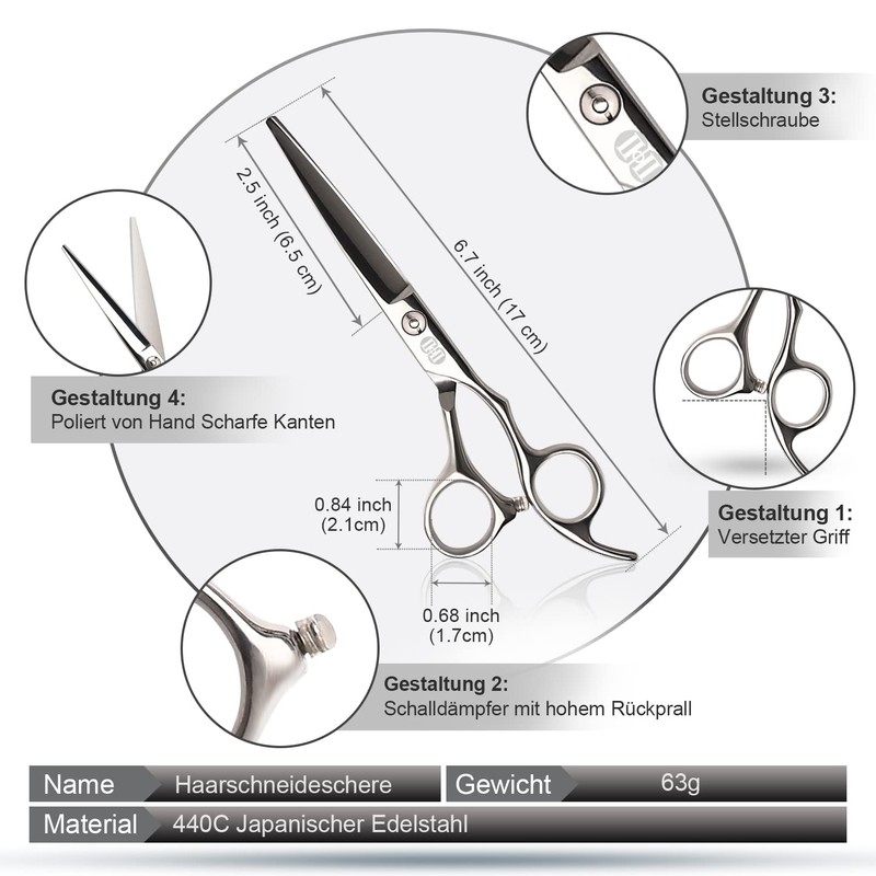 CIICII Professional Hairdressing Scissors Set