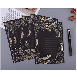 Stationery Envelopes Set of 8 Japanese Style Stationery Paper Horizontal Writing Feather Stationery Antique Washi Western Style B6 Envelopes Thank You Cards Cardboard Stationery Birthday Christmas