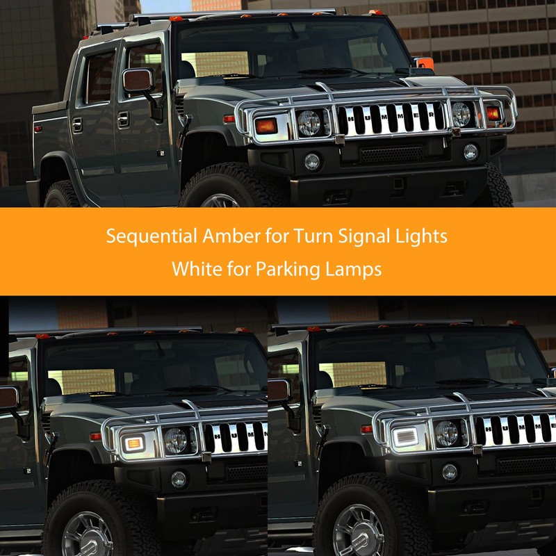 LED Front Turn Signal Corner Side Marker Lights for Hummer