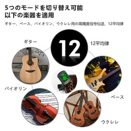 Aninako Guitar Tuner Clip Tuner Tuning Meter Clip Tuner High Precision for Guitar Ukulele Violin Bass