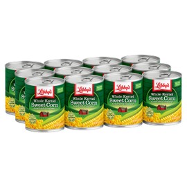 Libby's Whole Kernel Sweet Corn | 100% Sweet Corn | Naturally Sweet Flavor | Golden Yellow | Just-Off-the-Cob Crispness | Kosher | 8.5 ounce cans (Pack of 12)