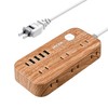 Extension Cord, 9.8 ft (3 m), Wood Grain Style, Power