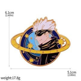 JJK Satoru Pins - Anime Figure Enamel Pins for Backpacks and Clothes - Funny Gifts for Anime Lovers (gojo 2)