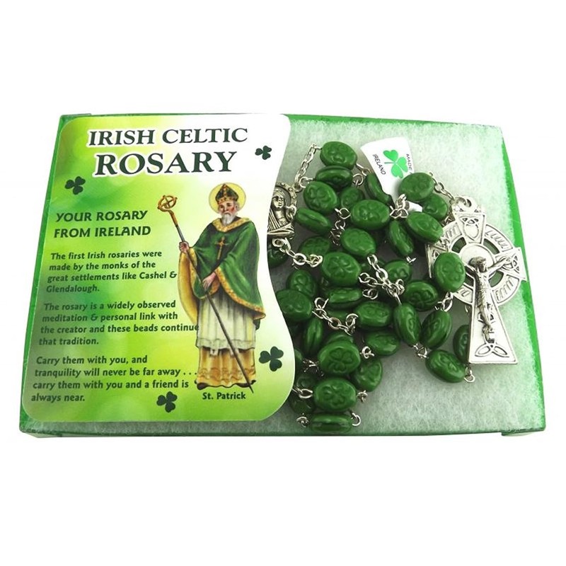 JC Walsh and Sons Nickle and Ceramic Rosary Beads Necklace