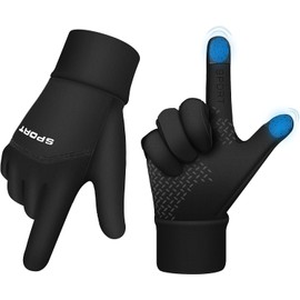 AURUZA Winter Gloves for Women Men Cold Weather Winter Cycling Gloves for Men Gloves with Touchscreen Fingers, Waterproof Thermal Gloves for Cycling Running Driving M